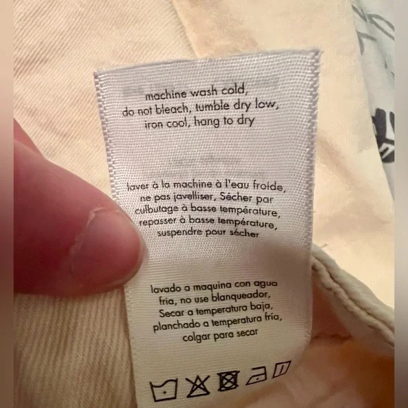 NWOT Women’s WeWoreWhat high waist bf fit cream fringe cutoff denim shorts sz 29 - Picture 10 of 10